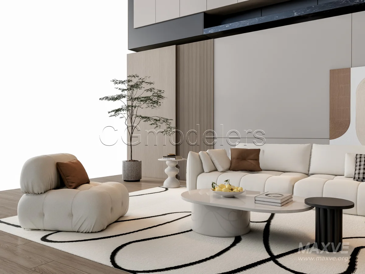 MODERN LUXURY LIVING ROOM SET 20 - Image 7