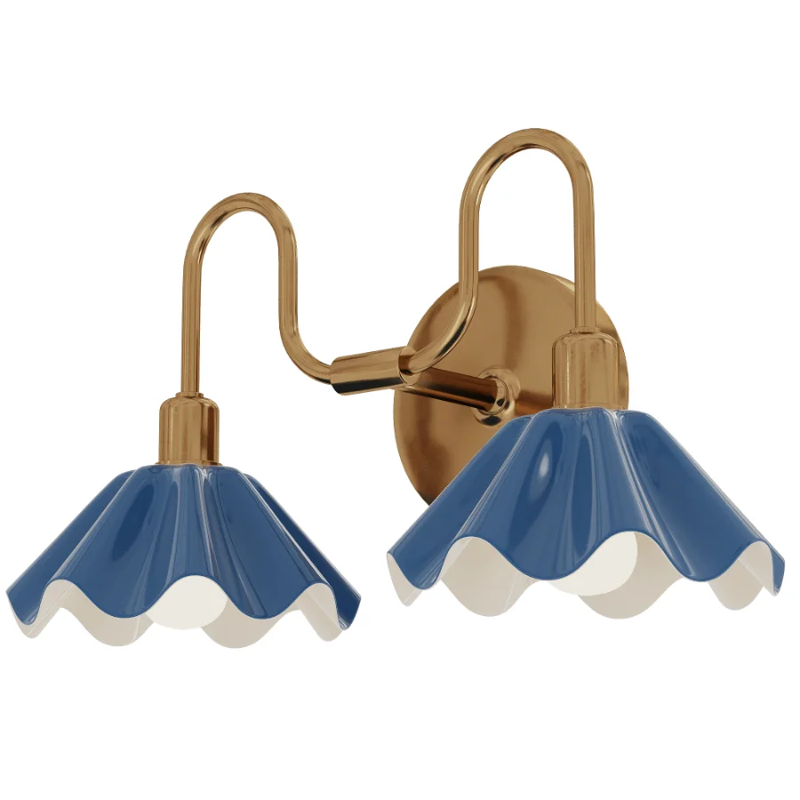Vintage Brass Double Wall Sconce - Image 7