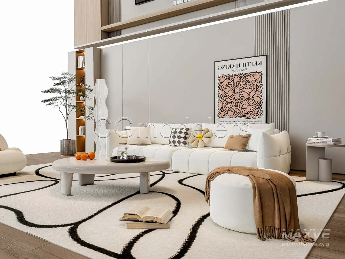 MODERN LUXURY LIVING ROOM SET 5 - Image 8