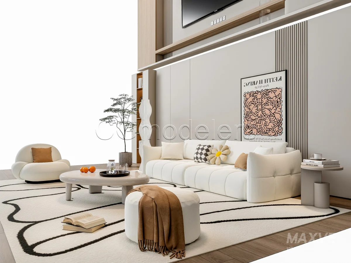 MODERN LUXURY LIVING ROOM SET 5 - Image 6