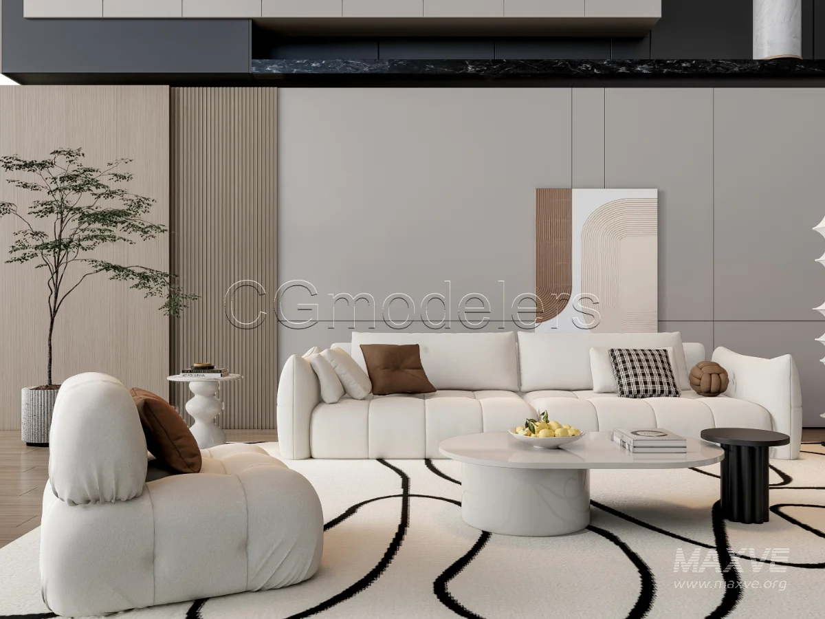 MODERN LUXURY LIVING ROOM SET 20 - Image 12