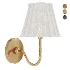 Vintage Brass Burlap Wall Lamp - Thumbnail 1
