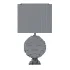 Mercurio Large Round Amber Gray Crystal Table Lamp - Thumbnail 1