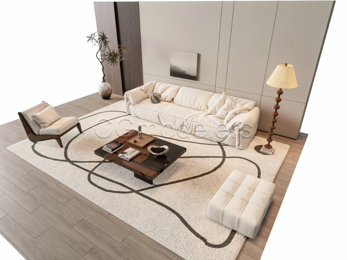 MODERN LUXURY LIVING ROOM SET 7 - Image 18