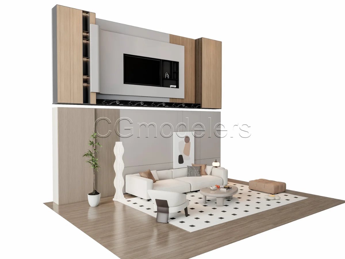 MODERN LUXURY LIVING ROOM SET 19 - Image 10