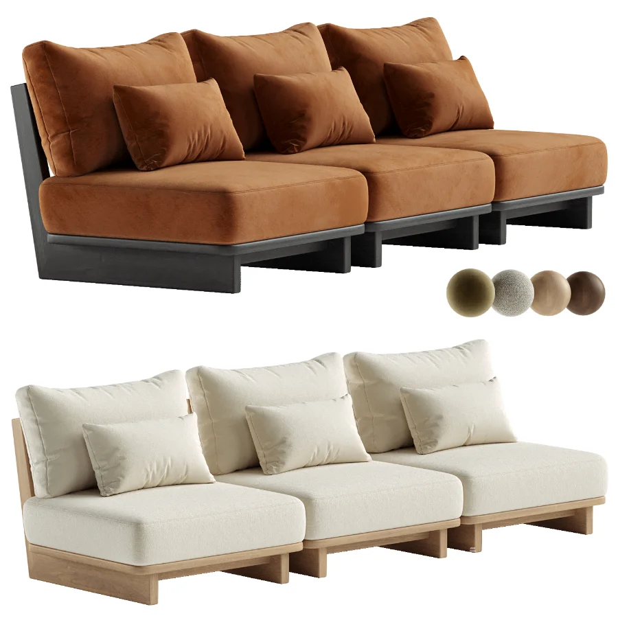 Daphne Outdoor Armless Sofa - Image 1
