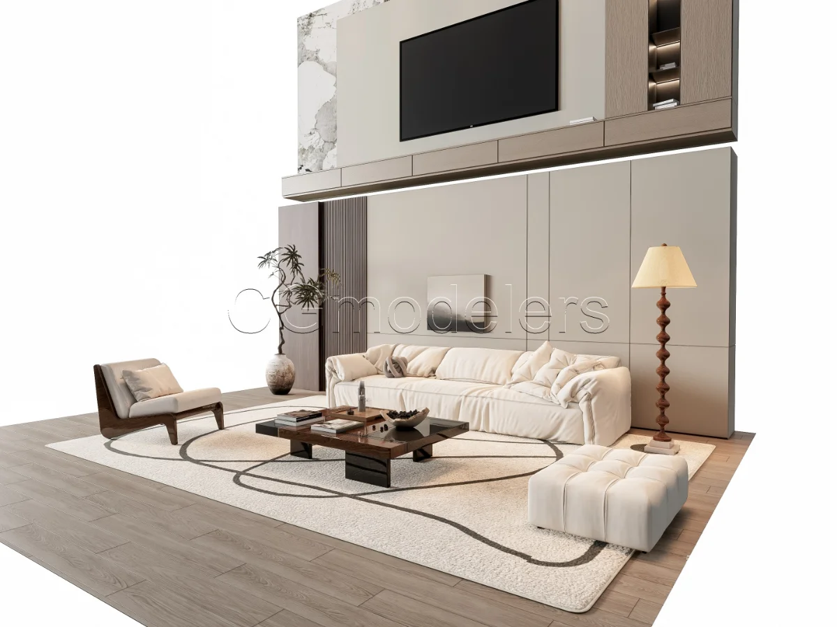 MODERN LUXURY LIVING ROOM SET 7 - Image 14