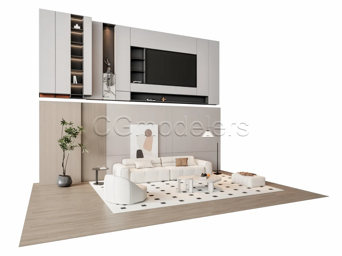 MODERN LUXURY LIVING ROOM SET 9 - Image 4