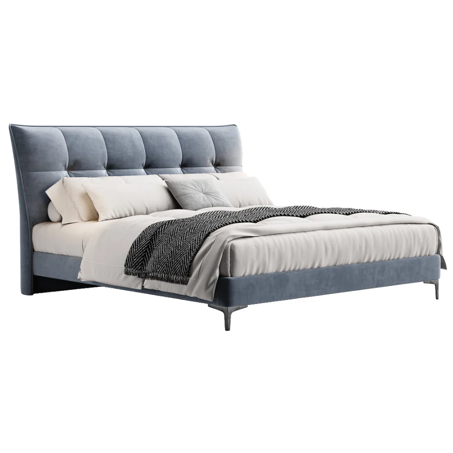 Scandinavian double bed 03 - Image 1