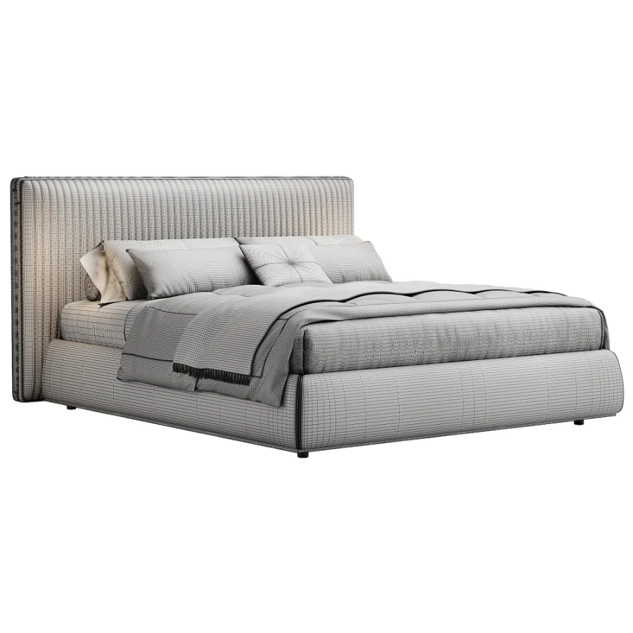 Scandinavian double bed 17 - Image 2