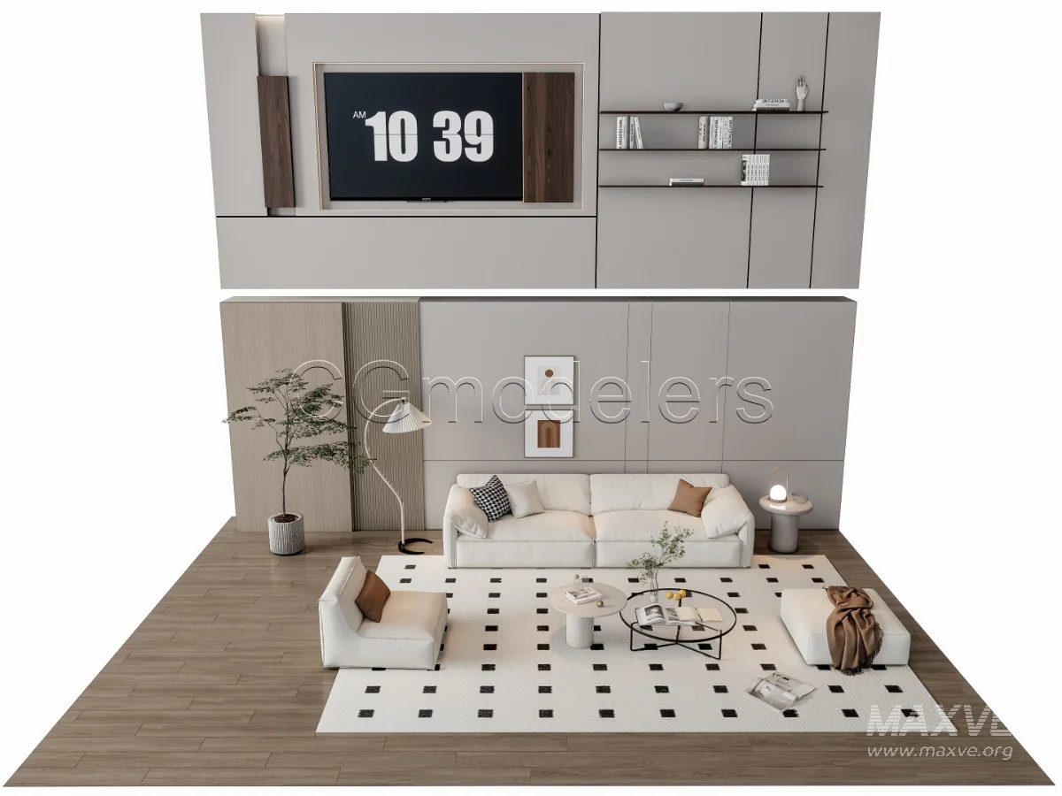 MODERN LUXURY LIVING ROOM SET 14 - Image 2