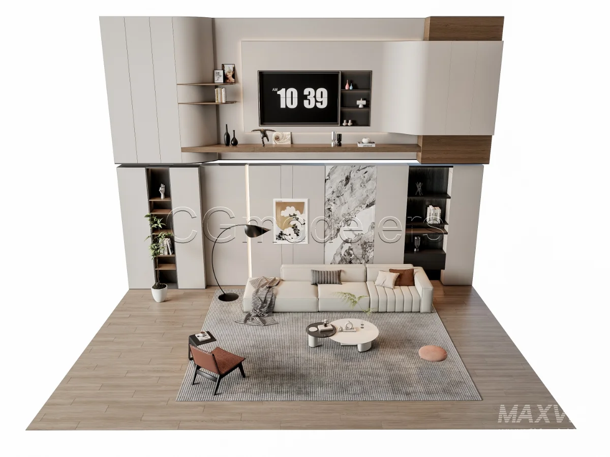MODERN LUXURY LIVING ROOM SET 13 - Image 2