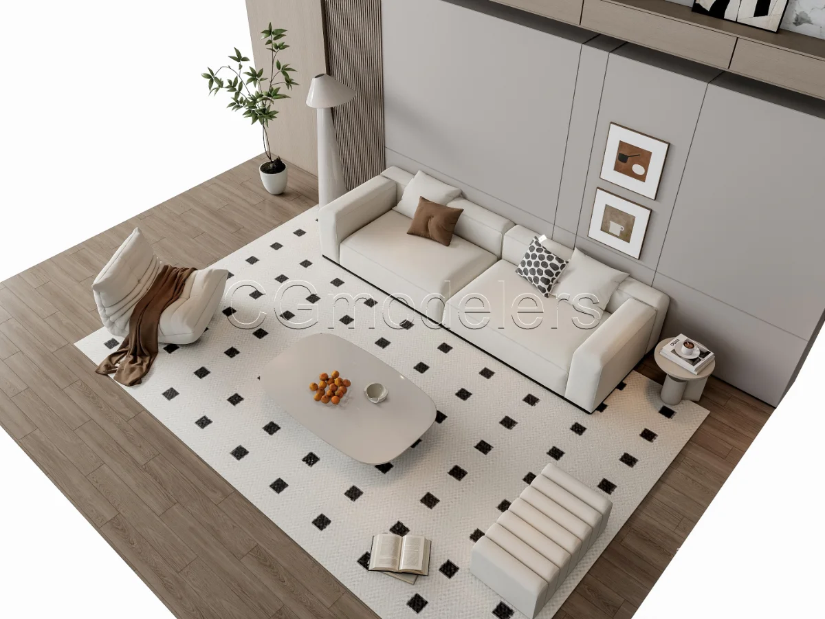 MODERN LUXURY LIVING ROOM SET 17 - Image 7