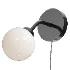 Apiales Wall Lamp Satin Black with Cord - Thumbnail 1