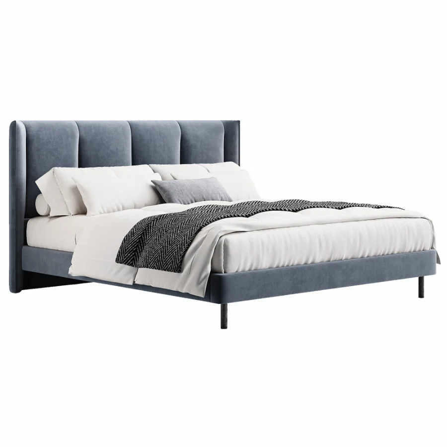 Scandinavian double bed 02 - Image 1