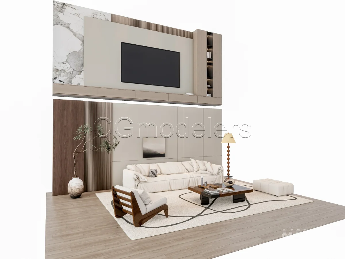 MODERN LUXURY LIVING ROOM SET 7 - Image 3