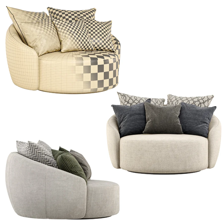 Globe girevole sofa by Flex team - Image 2