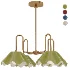 Brass Ruffled Flower Chandelier - Thumbnail 1