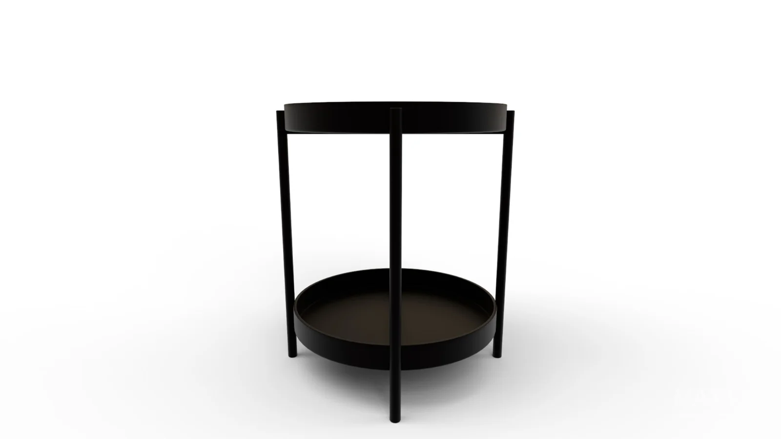 Tier Round Storage Side Table End Table - Image 3