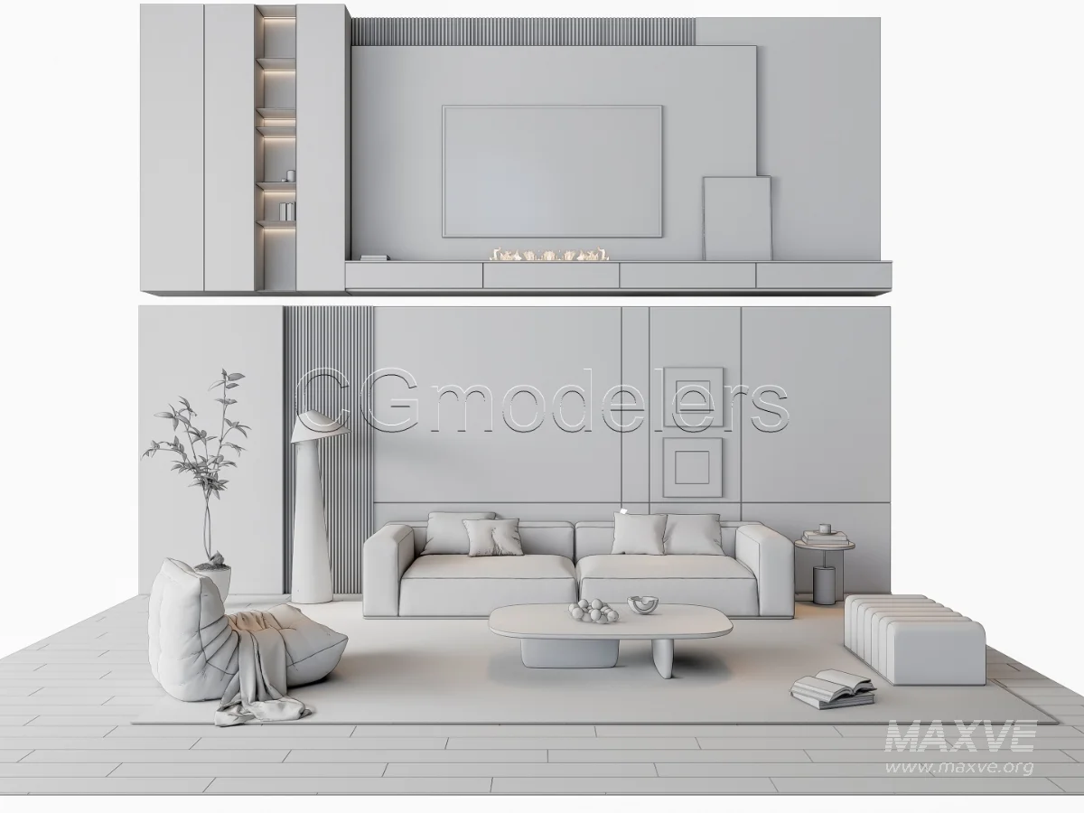 MODERN LUXURY LIVING ROOM SET 17 - Image 19
