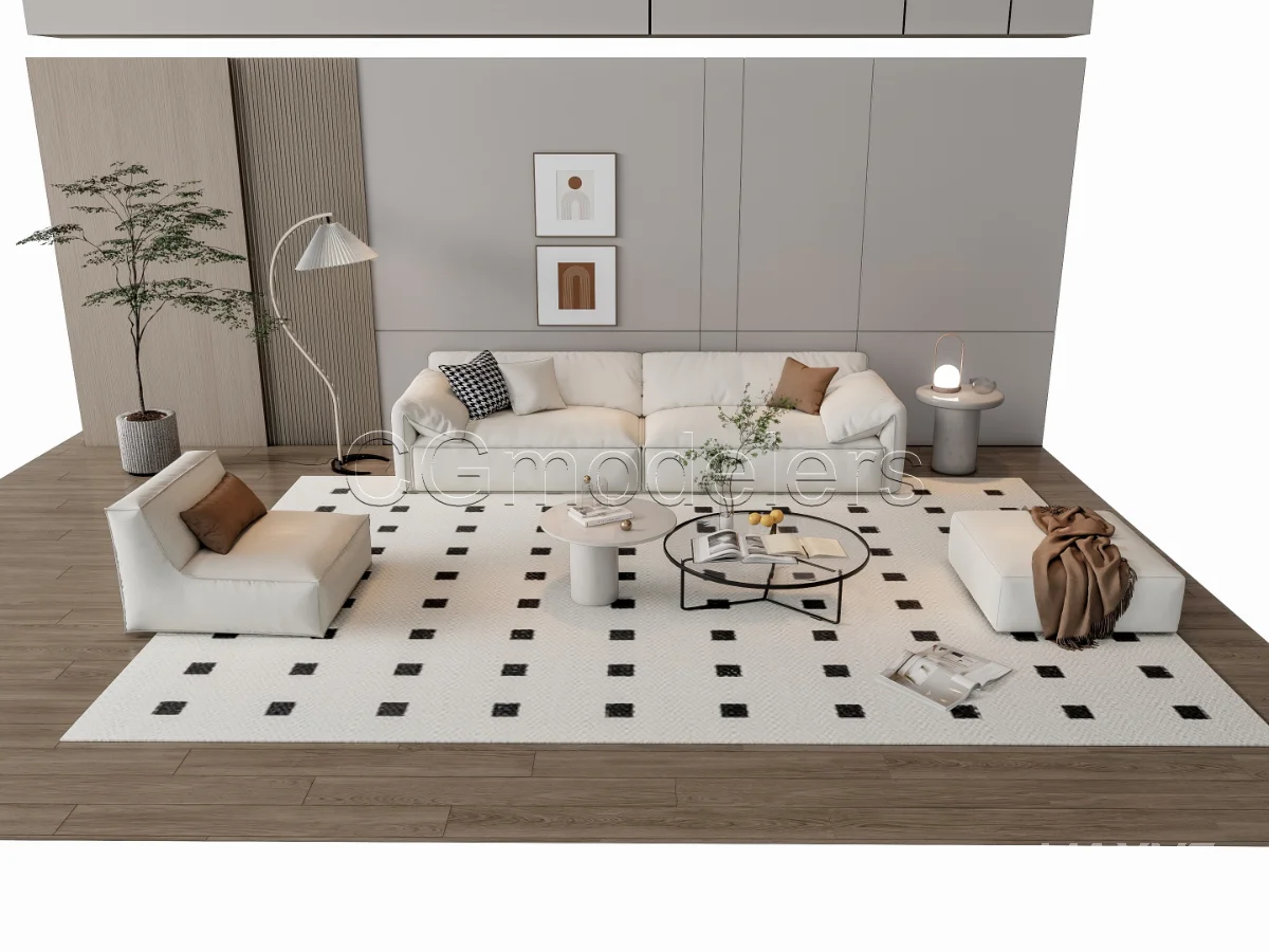 MODERN LUXURY LIVING ROOM SET 14 - Image 7
