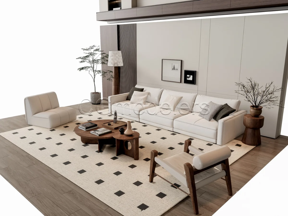 MODERN LUXURY LIVING ROOM SET 6 - Image 9