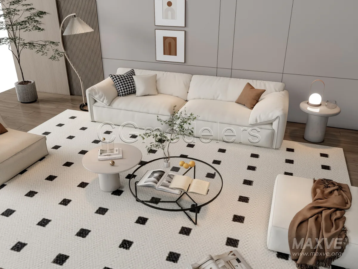 MODERN LUXURY LIVING ROOM SET 14 - Image 3