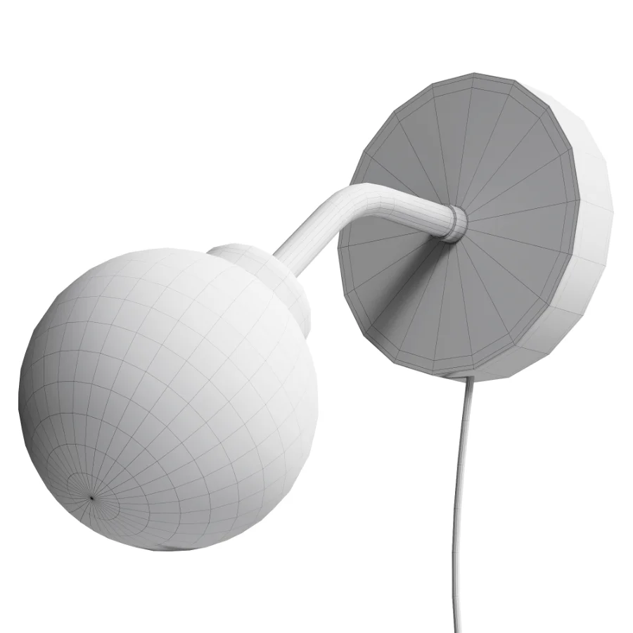 Apiales Wall Lamp Satin Black with Cord - Image 3