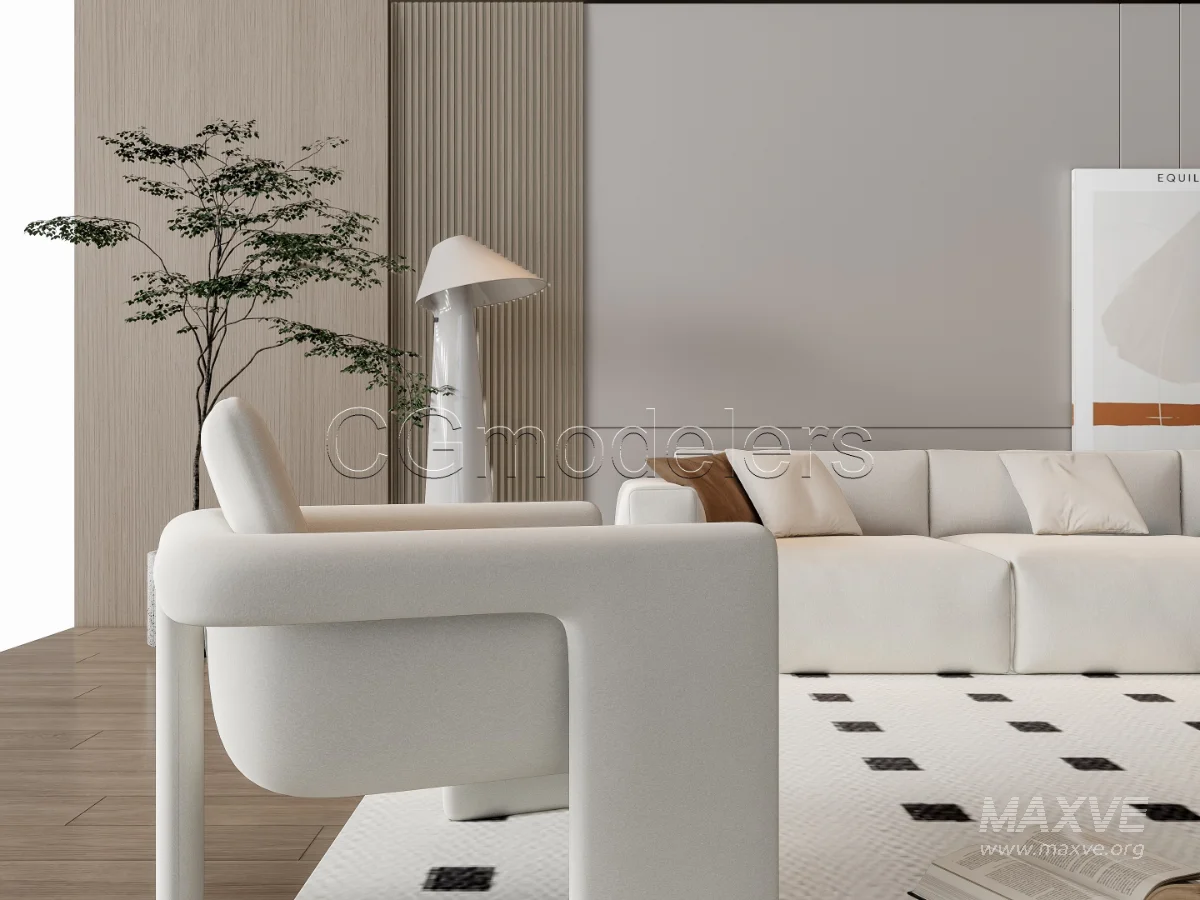 MODERN LUXURY LIVING ROOM SET 17 - Image 4