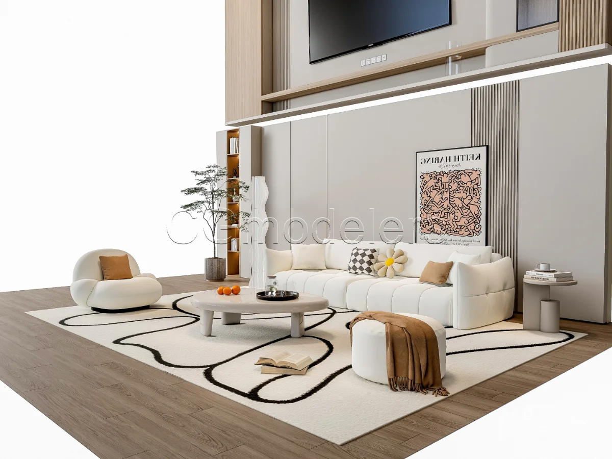 MODERN LUXURY LIVING ROOM SET 5 - Image 5