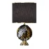 Mercurio Large Round Amber Gray Crystal Table Lamp - Thumbnail 4