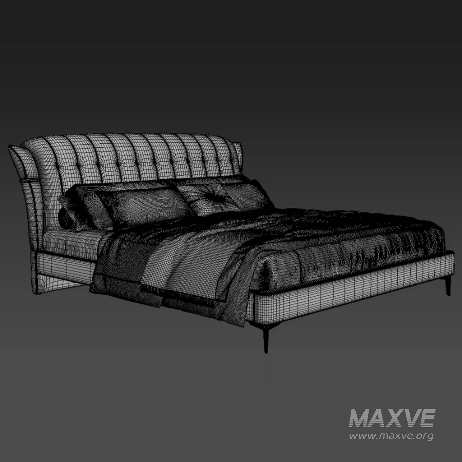 Scandinavian double bed 05 - Image 2
