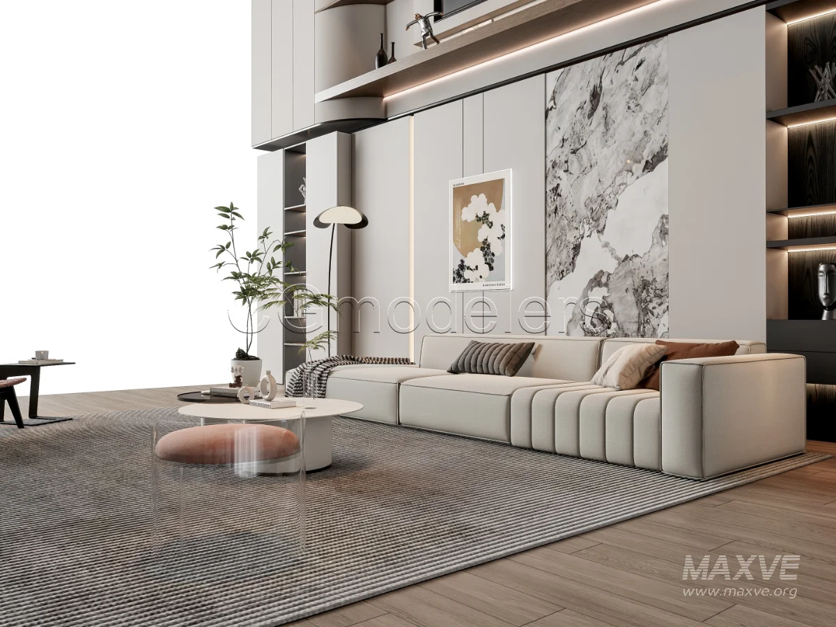 MODERN LUXURY LIVING ROOM SET 13 - Image 13
