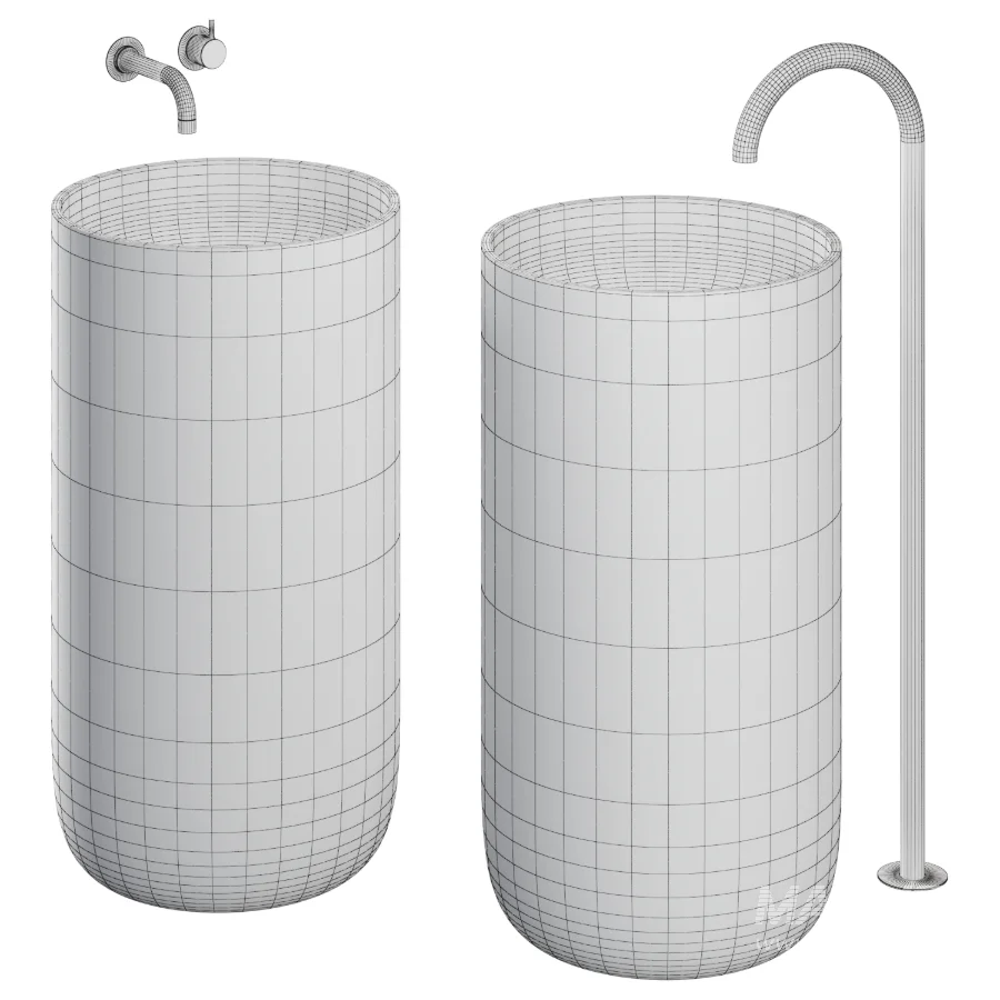 Freestanding Clay Basins FB I | Studio LOHO - Image 2