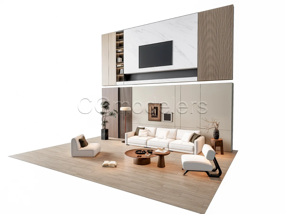 MODERN LUXURY LIVING ROOM SET 8 - Image 2