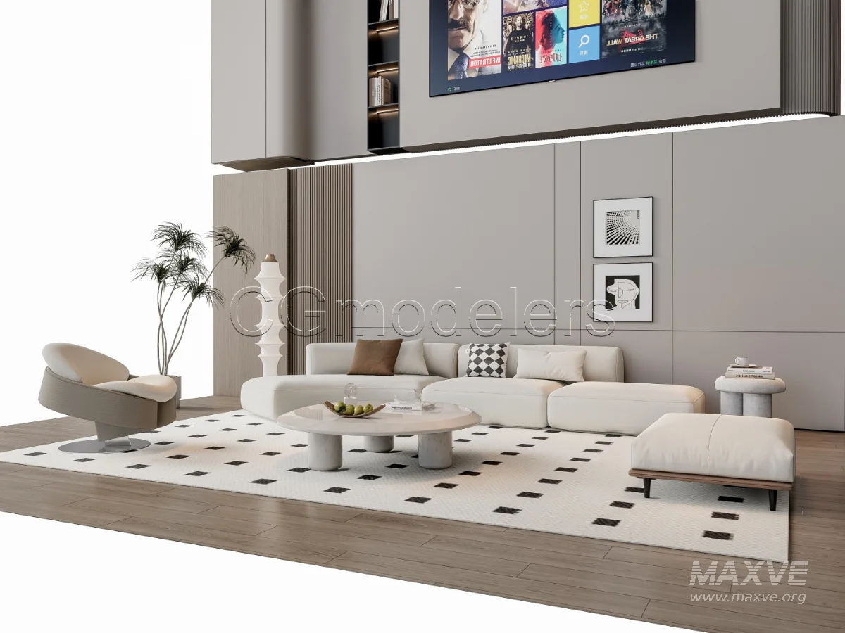 MODERN LUXURY LIVING ROOM SET 11 - Image 6