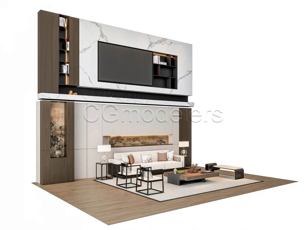 MODERN LUXURY LIVING ROOM SET 3 - Image 4