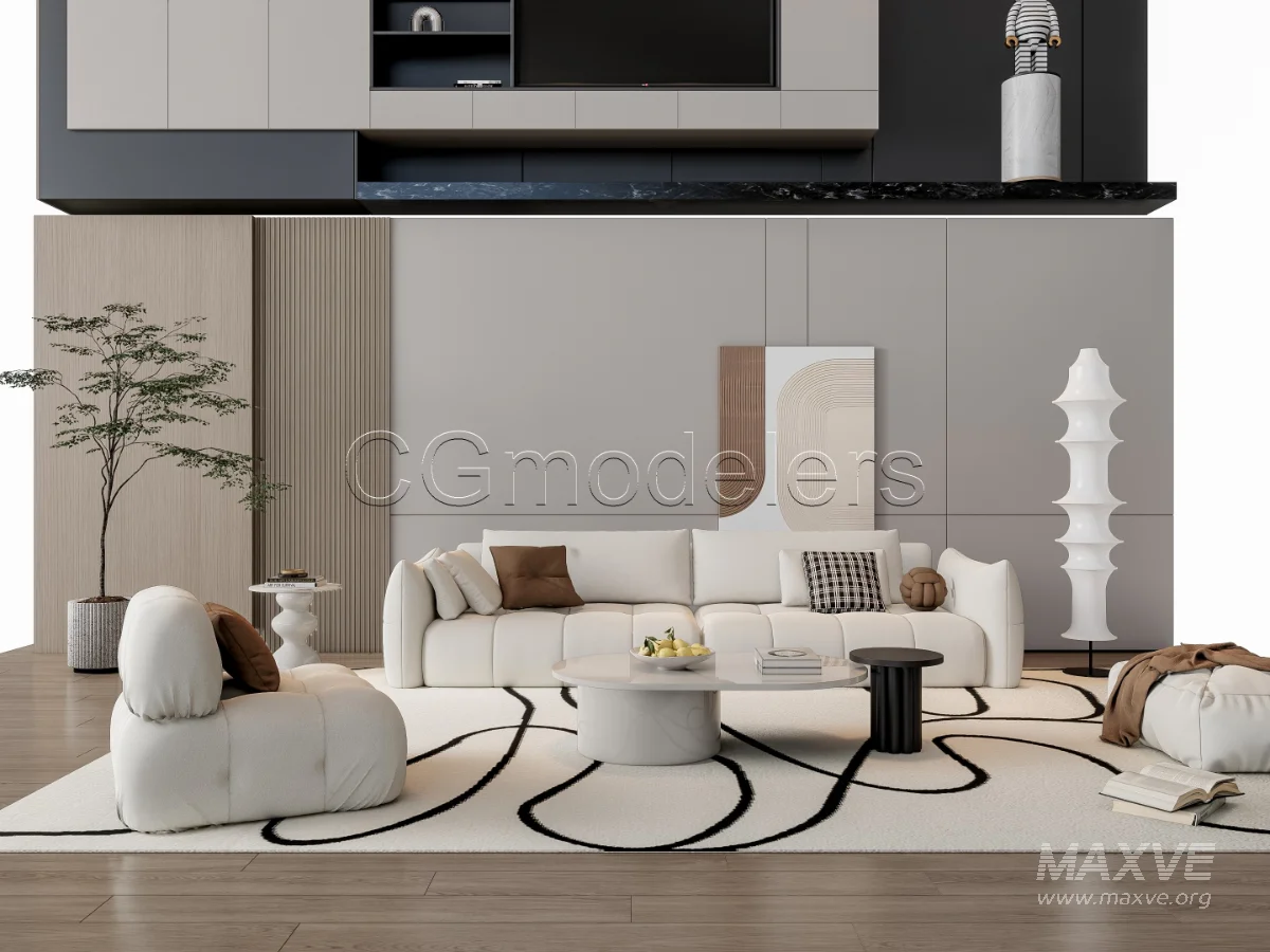 MODERN LUXURY LIVING ROOM SET 20 - Image 14