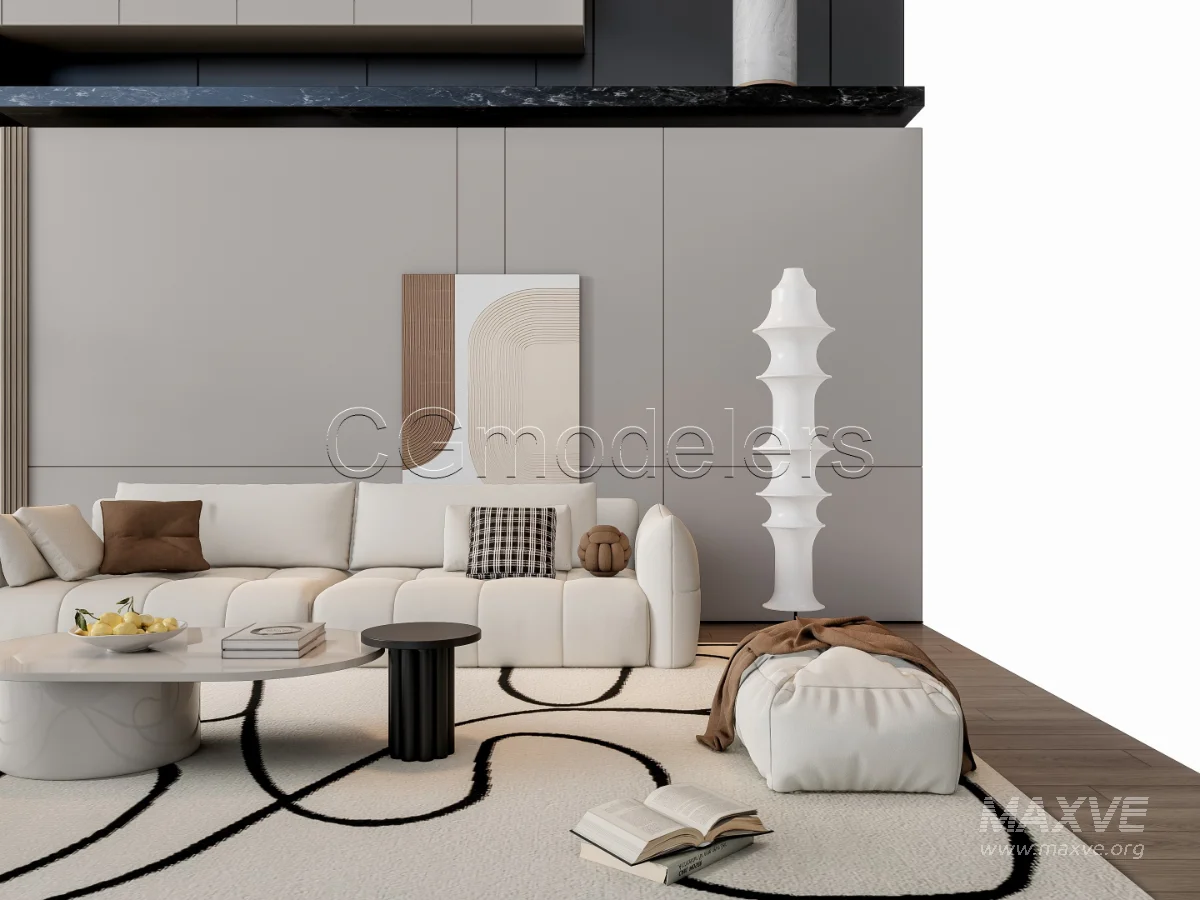 MODERN LUXURY LIVING ROOM SET 20 - Image 6