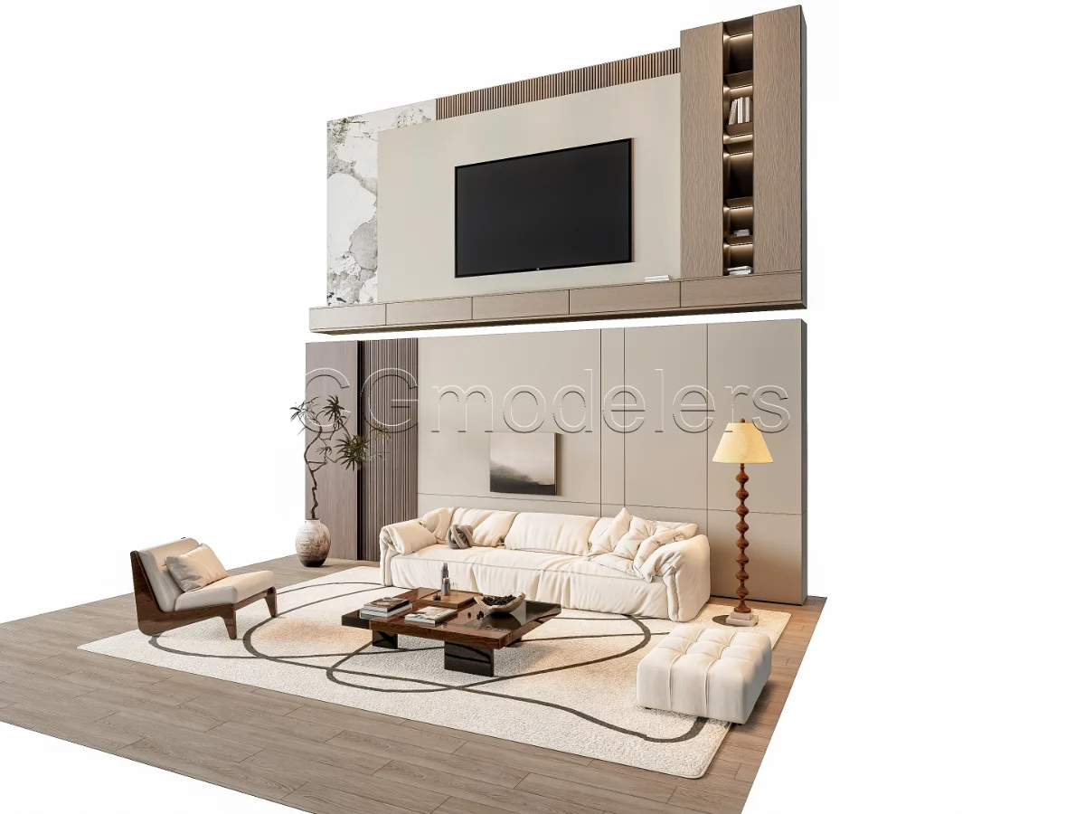MODERN LUXURY LIVING ROOM SET 7 - Image 10