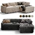 Clara Slim Arm Sleeper Sectional - Thumbnail 1