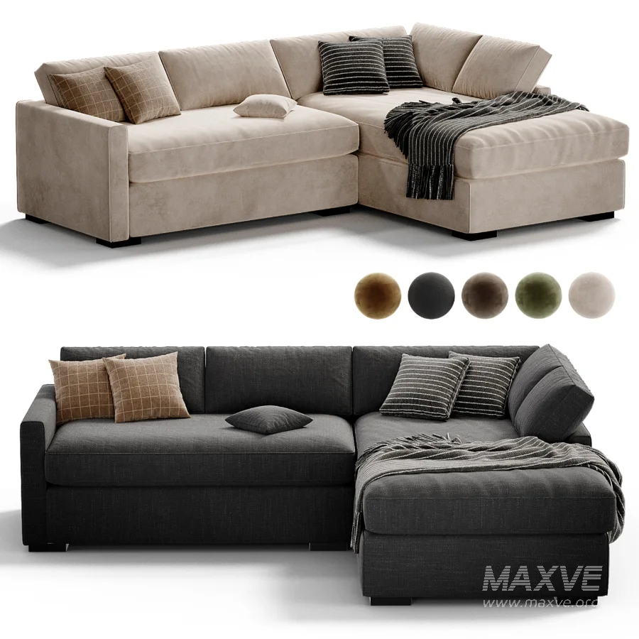 Clara Slim Arm Sleeper Sectional - Image 1