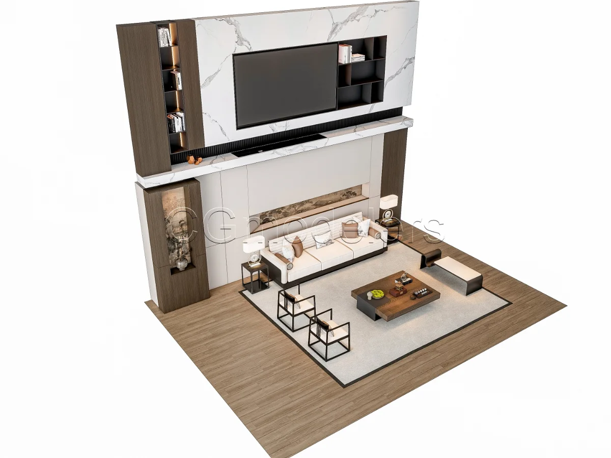 MODERN LUXURY LIVING ROOM SET 3 - Image 6