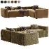 sofa rinconero blok 4 plazas pana verde - Thumbnail 4