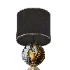 Mercurio Large Round Amber Gray Crystal Table Lamp - Thumbnail 2
