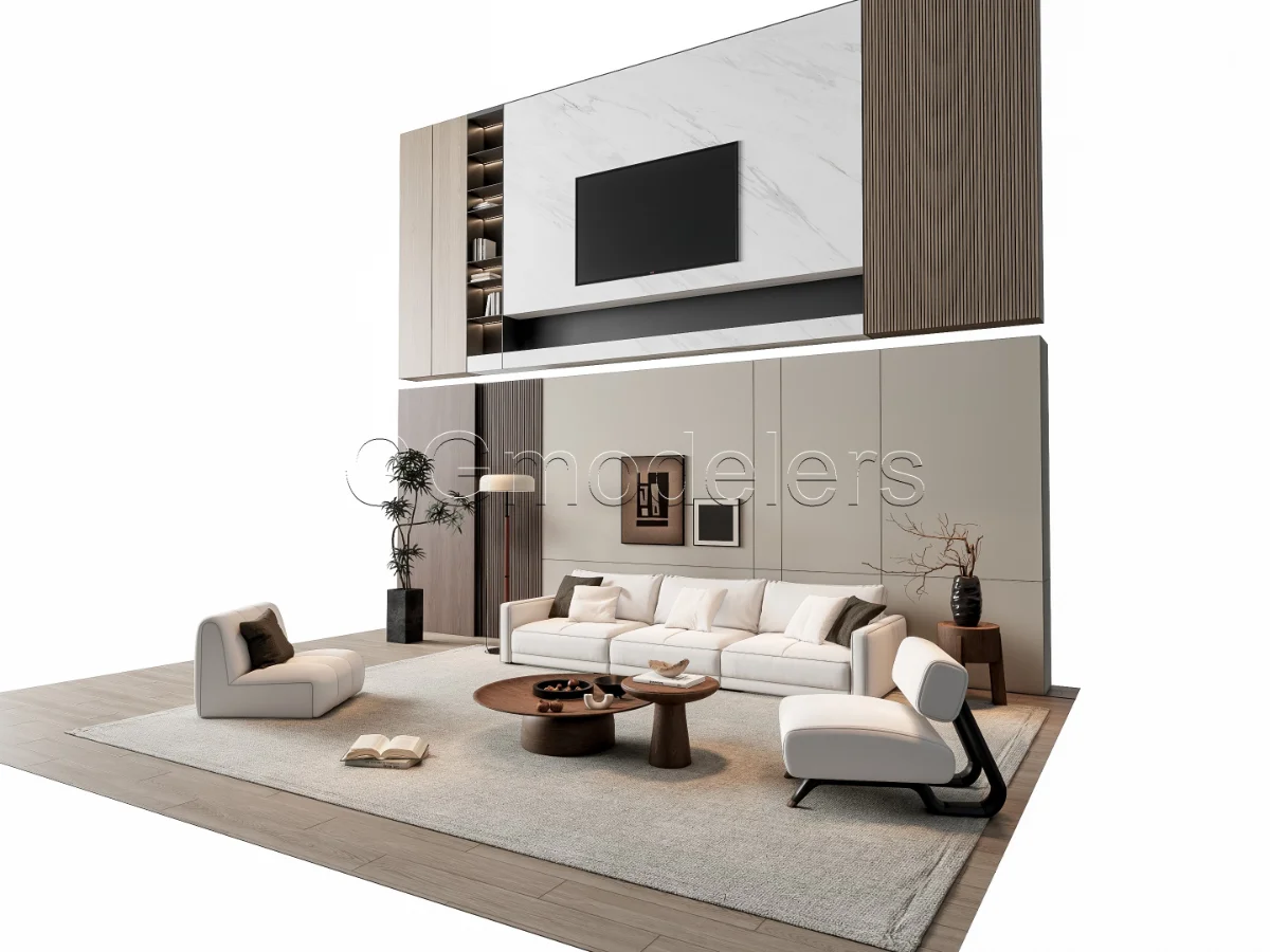 MODERN LUXURY LIVING ROOM SET 8 - Image 17