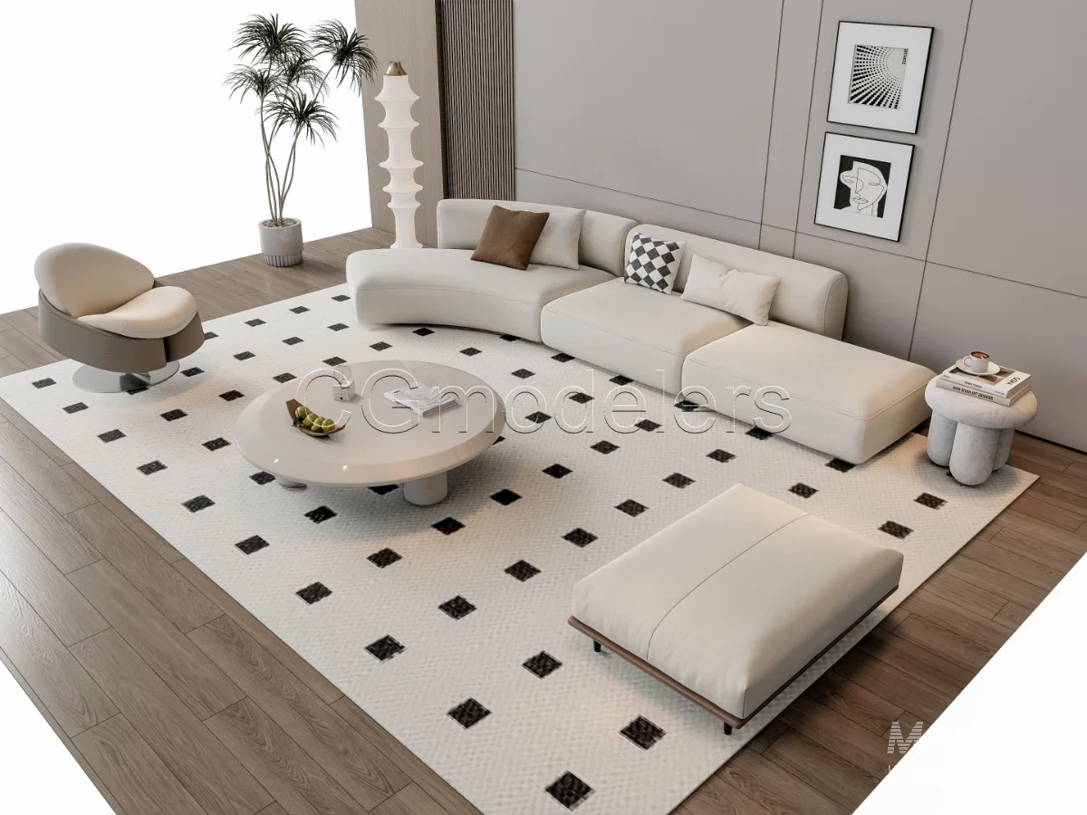 MODERN LUXURY LIVING ROOM SET 11 - Image 4