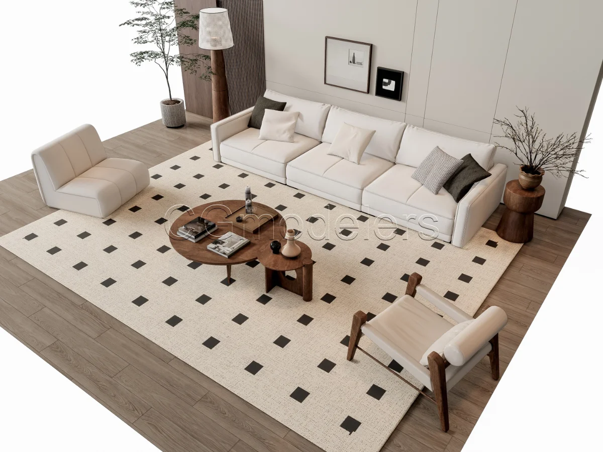 MODERN LUXURY LIVING ROOM SET 6 - Image 10