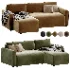 Canape d angle reversible convertible 3 places tissu avec coffre BERLIN - Thumbnail 1