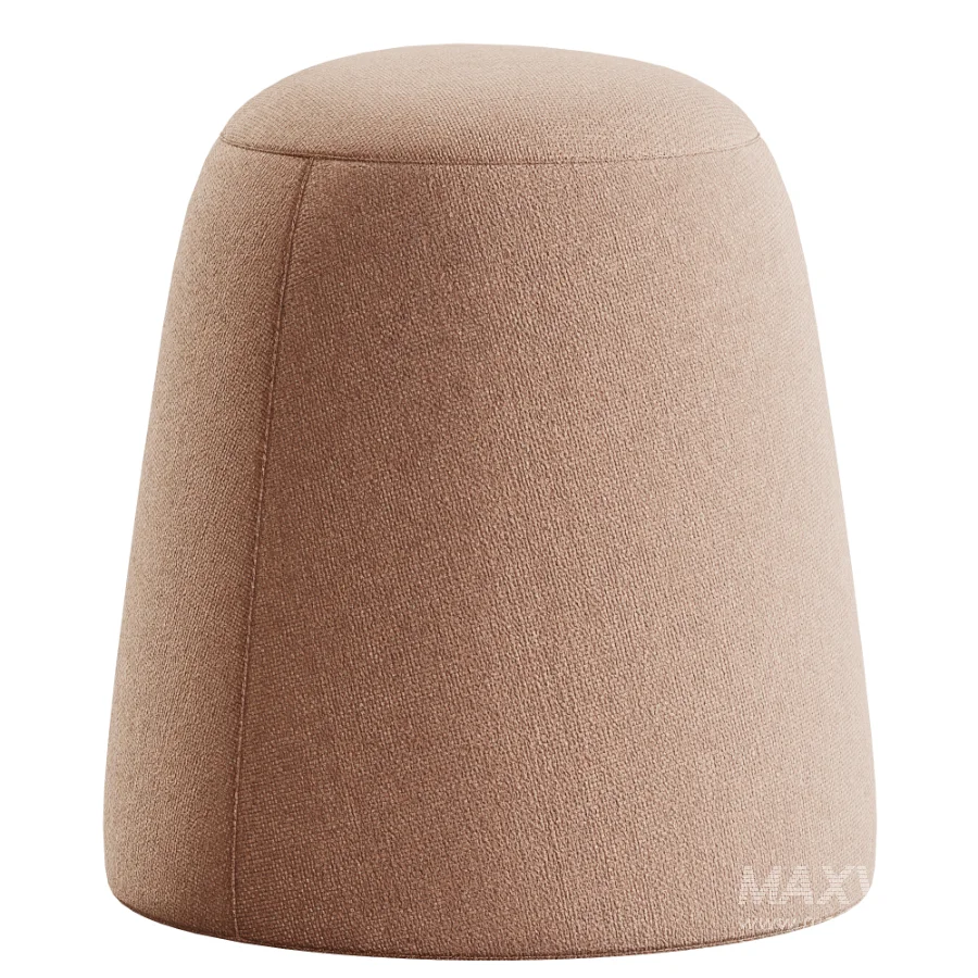 Pouf Curly Velour Terracotta - Image 5